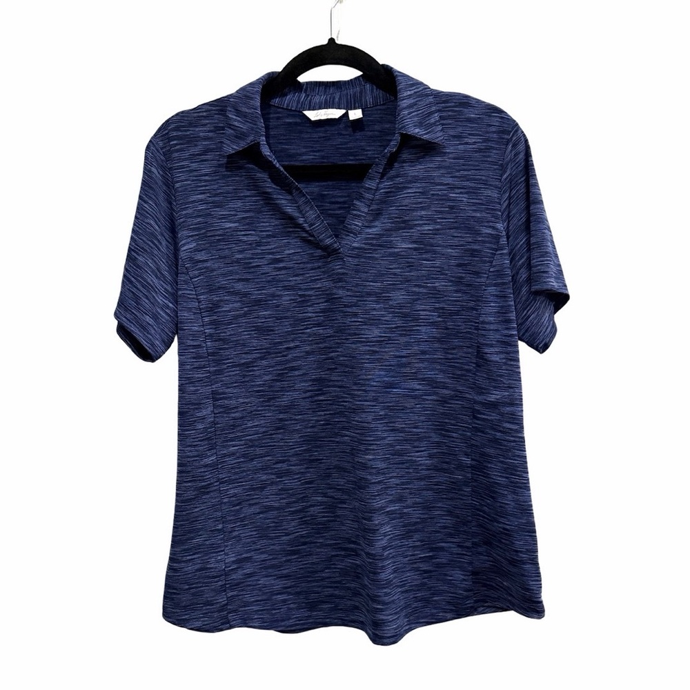 Lady Hagen Navy V-Neck Golf Short Sleeve Polo Top